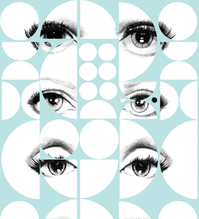 Papel pintado miradas en círculos estilo pop - Bardot Look 127899