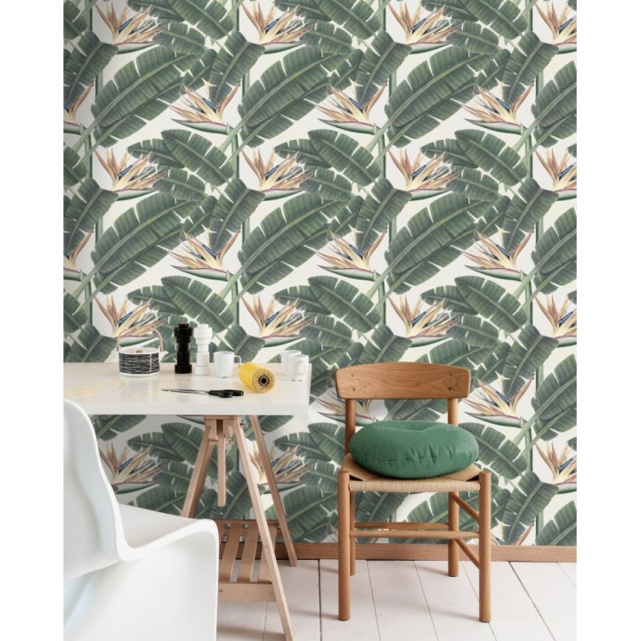 Papel pintado hojas grandes de la selva tropical - Reginae Blossom 127909