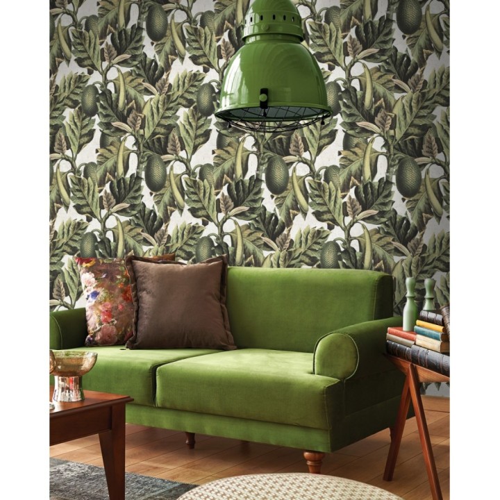 Papel pintado frutas y vegetación tropical - Green Habitat 127910