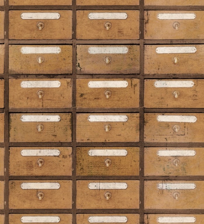 Papel pintado cajetines de archivos de madera - Fara Dulap 127923