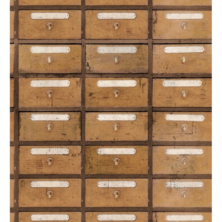 Papel pintado cajetines de archivos de madera - Fara Dulap 127923