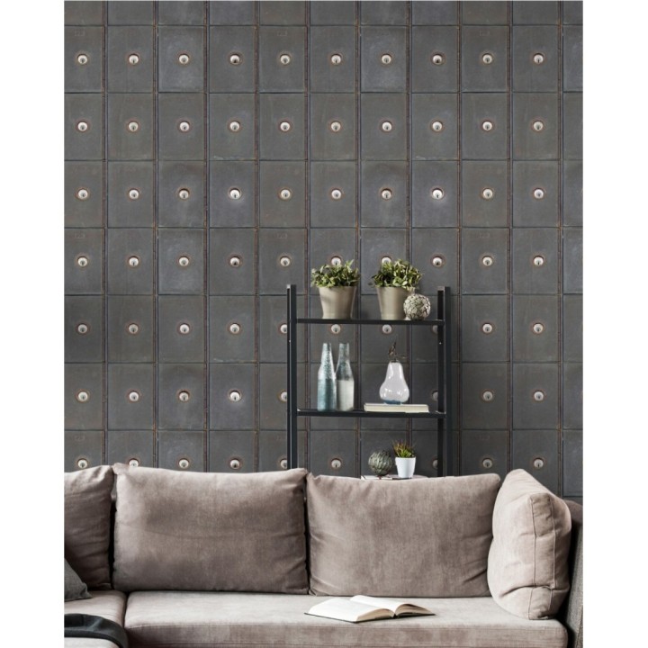 Papel pintado taquillas grises - Sherlock Mail 127925