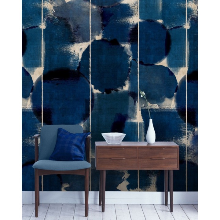 Papel pintado nubes oscuras de acuarela estilo abstracto - Cloud River 127928