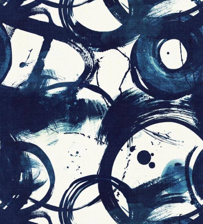 Papel pintado círculos abstractos azules - Klein Sky 127954