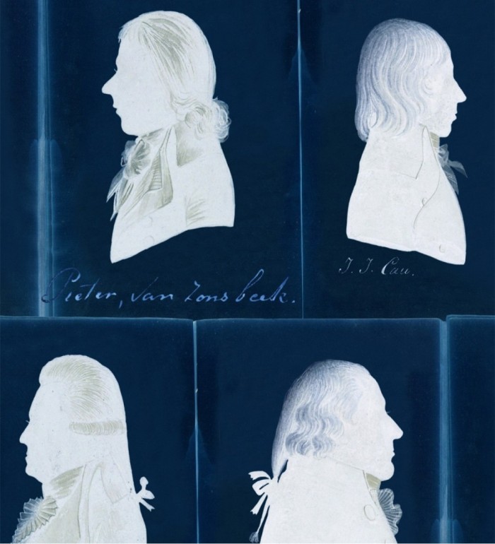 Papel pintado retratos músicos clásicos fondo azul - Kallan Portrait 127957