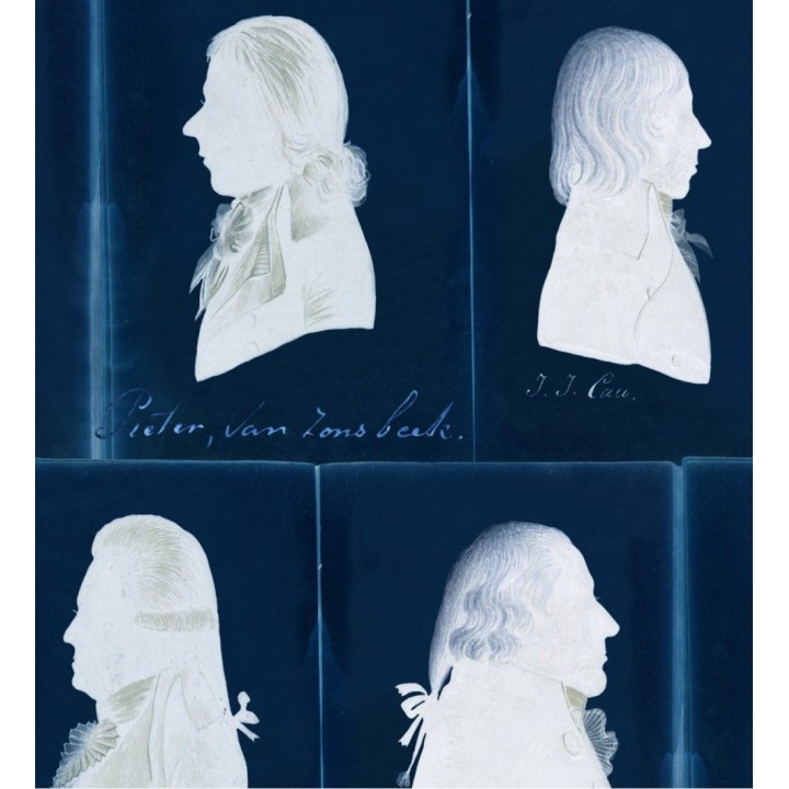 Papel pintado retratos músicos clásicos fondo azul - Kallan Portrait 127957