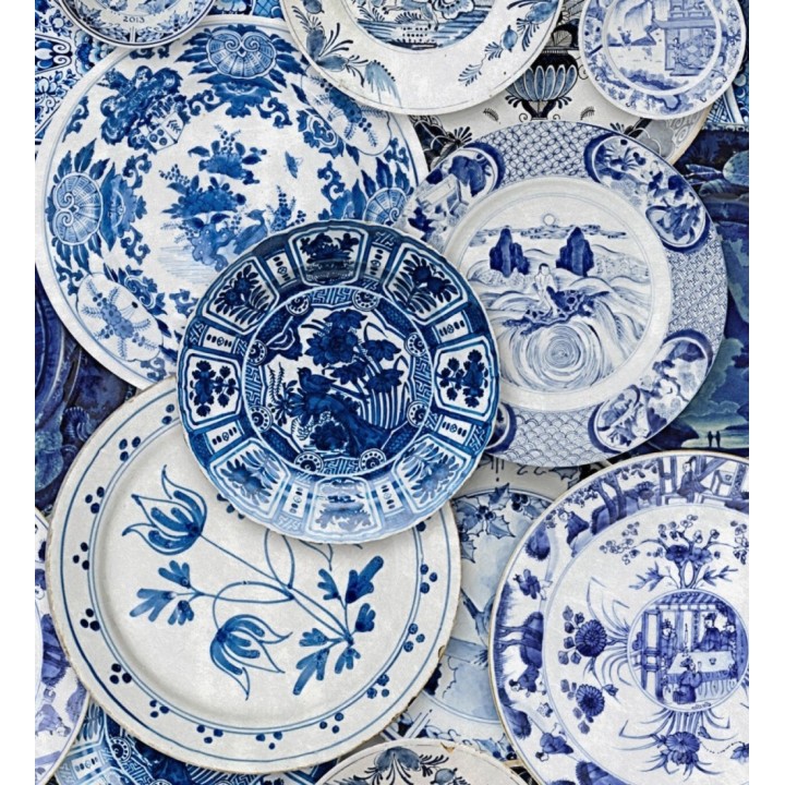 Papel pintado platos de porcelana estilo mediterráneo - Special Vesela 127958
