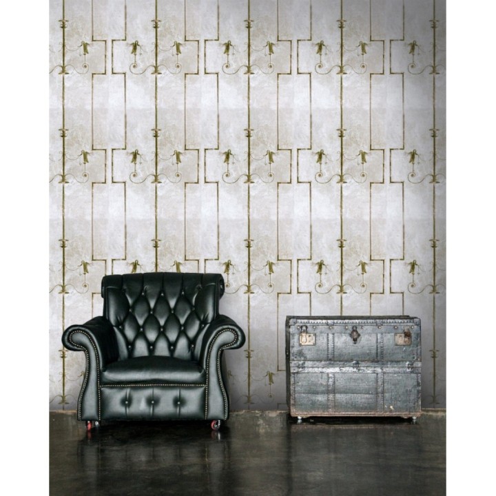 Papel pintado de candelabros fondo claro - Lyon Birds 127970