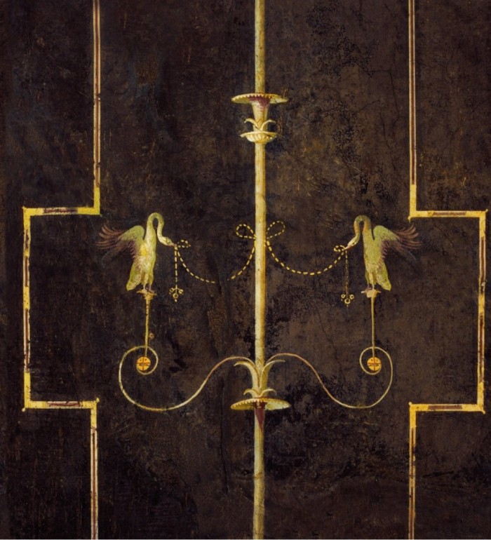 Papel pintado de candelabros fondo oscuro - Lyon Birds 127971