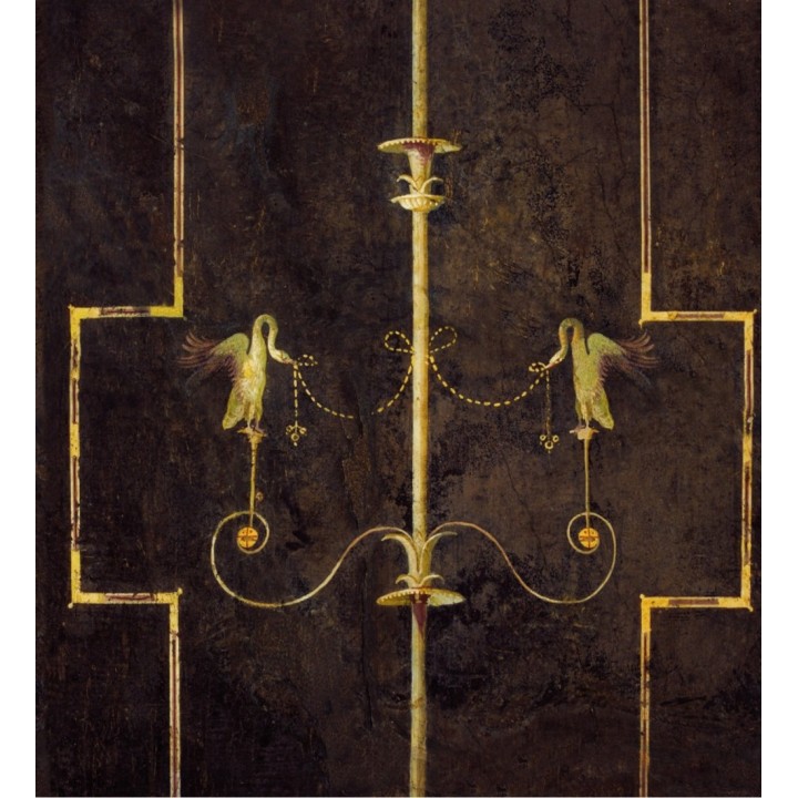 Papel pintado de candelabros fondo oscuro - Lyon Birds 127971