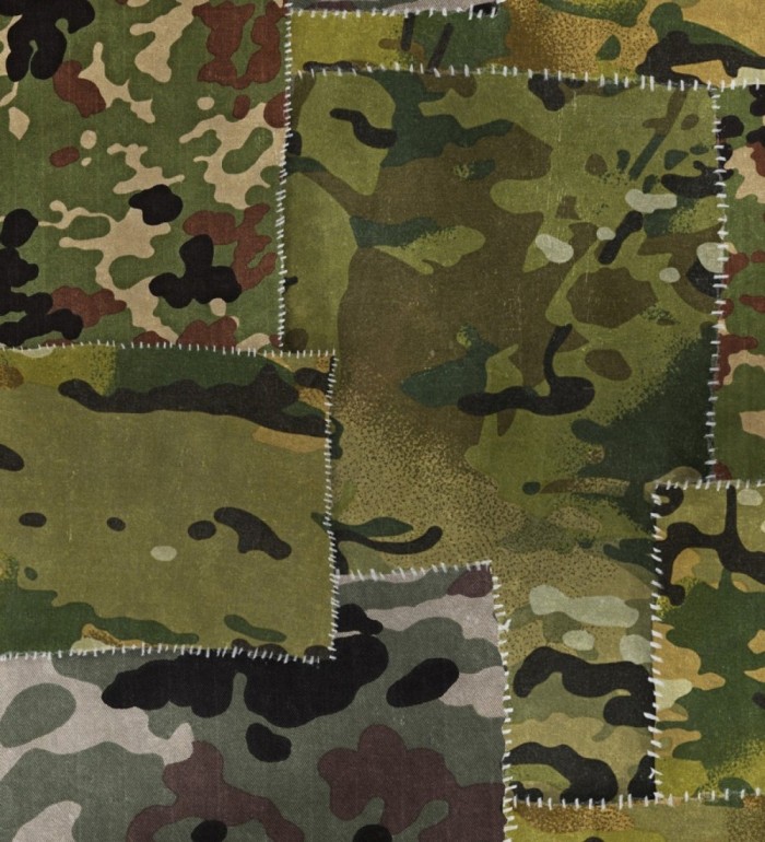 Papel pintado patchwork tela camuflaje - War Resturi 127972