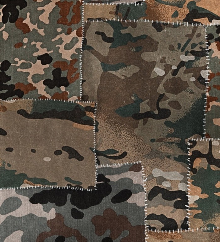 Papel pintado patchwork tela camuflaje - War Resturi 127973