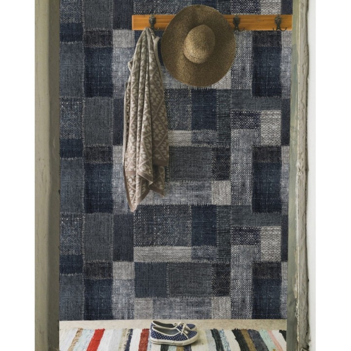 Papel pintado patchwork tonosgrises - Blugi 127978