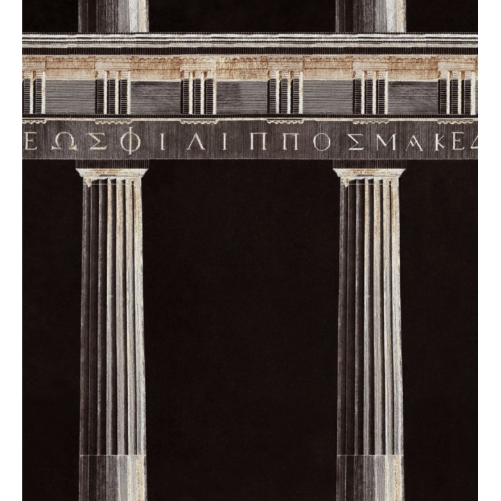 Papel pintado columnas del Partenón griego negro - Juno House 127983