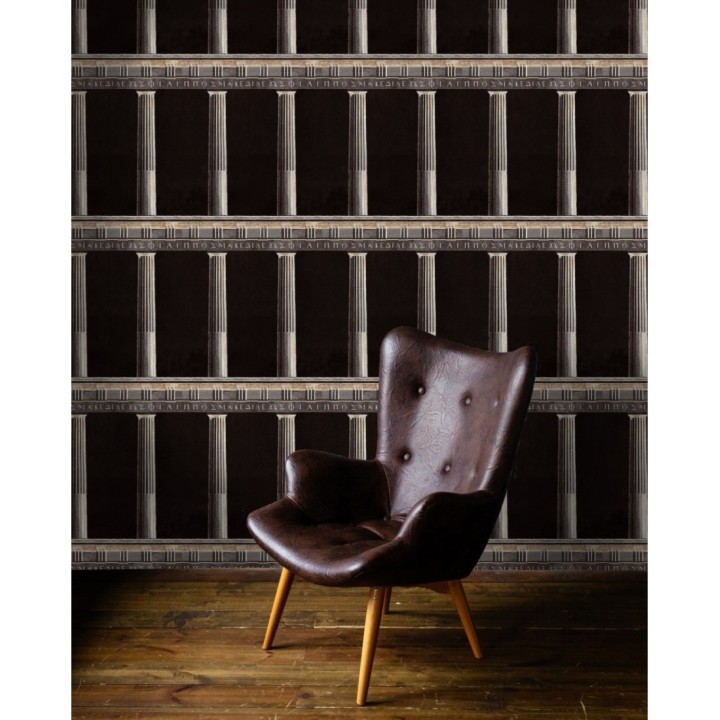 Papel pintado columnas del Partenón griego negro - Juno House 127983