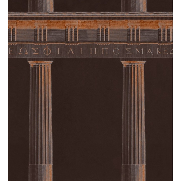 Papel pintado columnas del Partenón griego marrón - Juno House 127984
