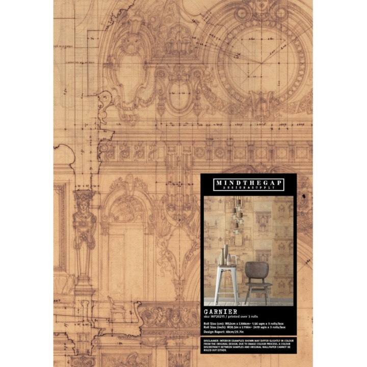 Papel pintado boceto fachada edificio barroco - Cladire 127986