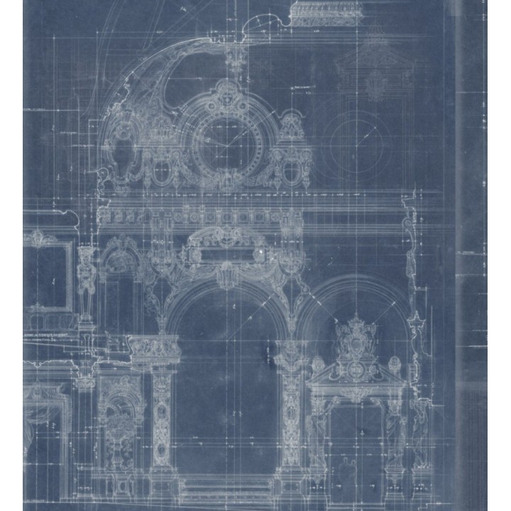 Papel pintado boceto fachada edificio barroco - Cladire 127987