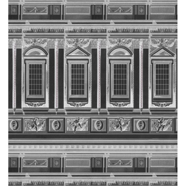 Papel pintado fachada edificio clásico tonos grises - Sylvana 127995