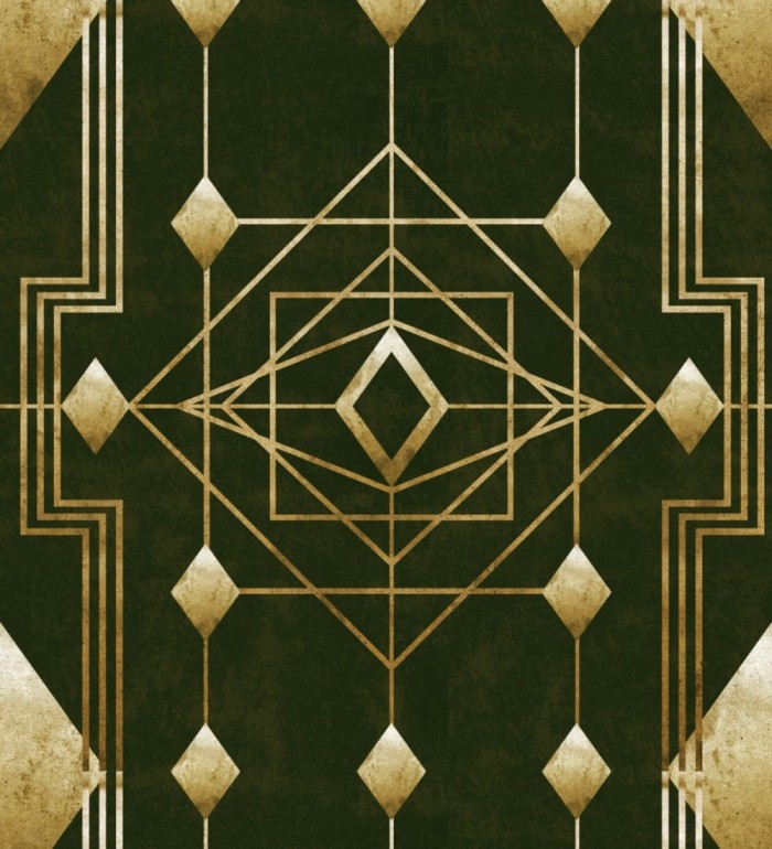 Papel pintado estructura ornamental art decó - Legatura 127996