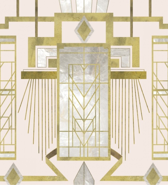 Papel pintado estructura ornamental estilo art decó  - Atlantis 127998