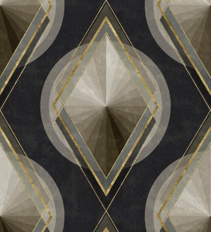 Papel pintado formas geométricas estilo art decó - Logic Harmony 127999
