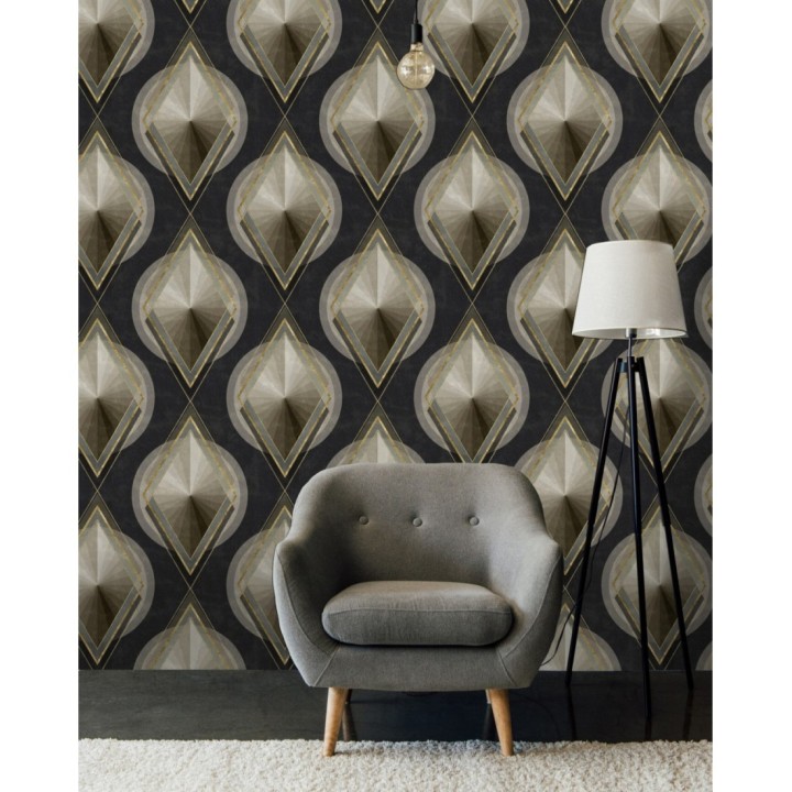 Papel pintado formas geométricas estilo art decó - Logic Harmony 127999