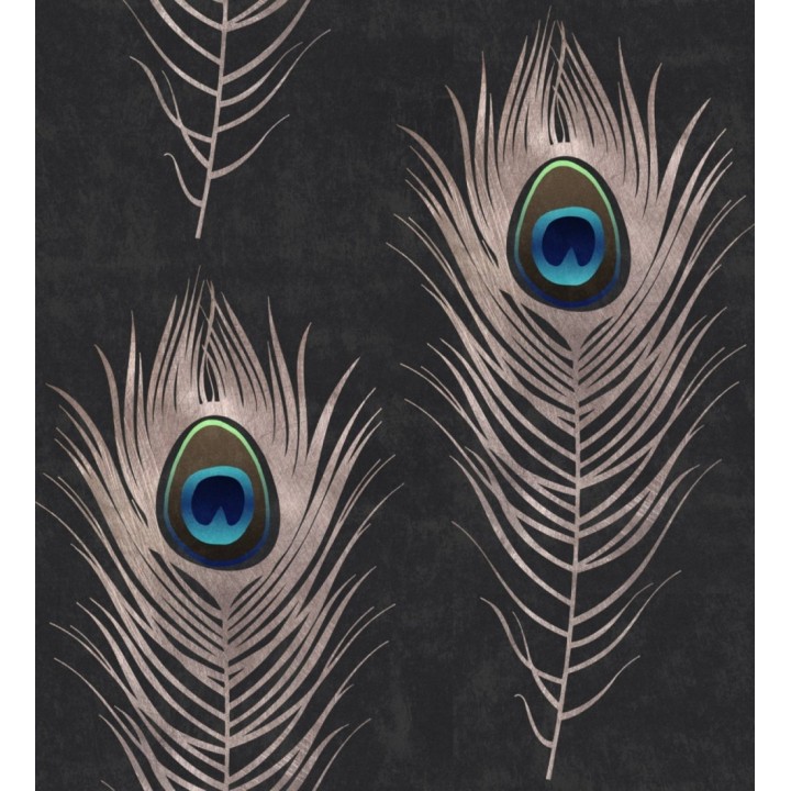 Papel pintado plumas de pavo real - Paun Eye 128001