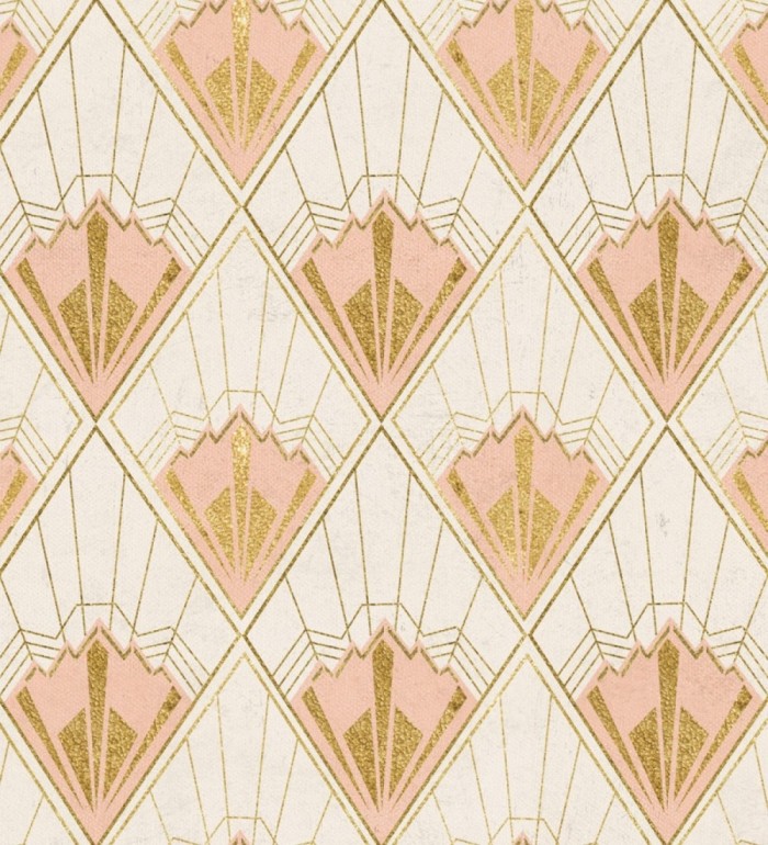 Papel pintado rombos con fondo claro estilo art decó - Evantai 128003