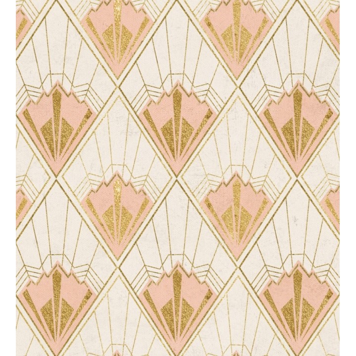 Papel pintado rombos con fondo claro estilo art decó - Evantai 128003