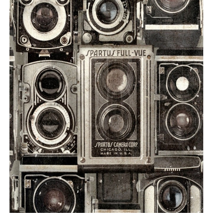 Papel pintado cámaras de fotos vintage - Spartus Camera 128010