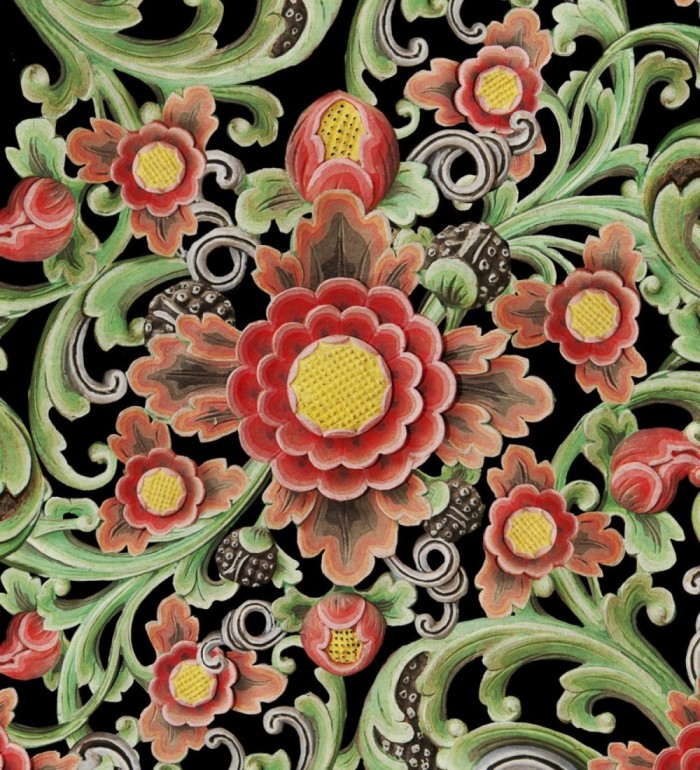 Papel pintado flores grandes colores vivos - Nicola Blossom 128022