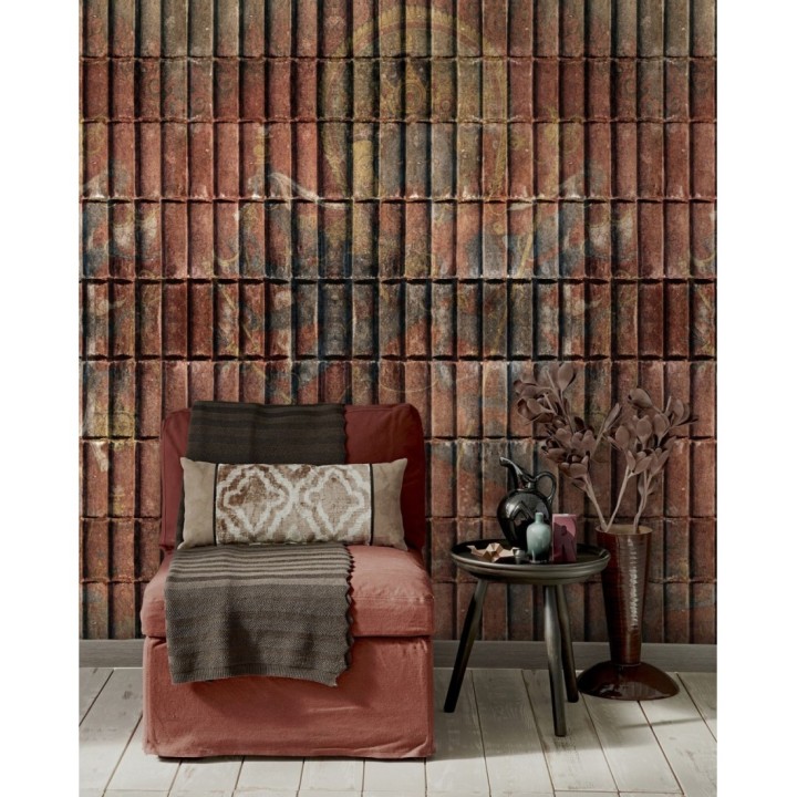 Papel pintado muro de piedras con dibujos artísticos - Zalau Street 128025