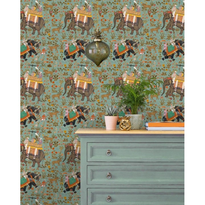 Papel pintado viaje por la India en elefantes - Rania Journey 128028