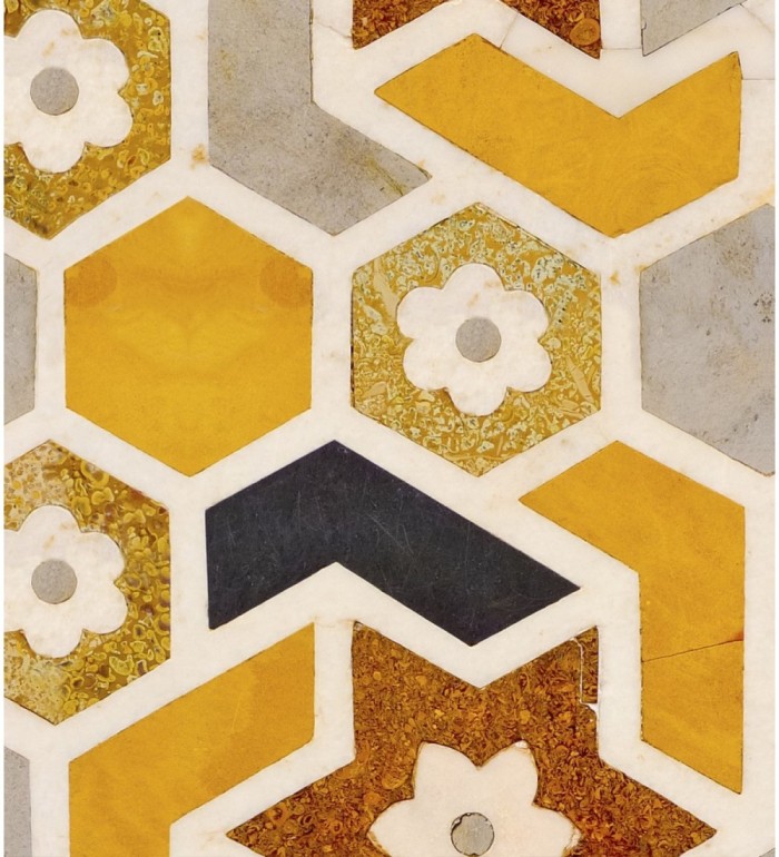 Papel pintado mosaico con flores - Garden Mosaic 128030