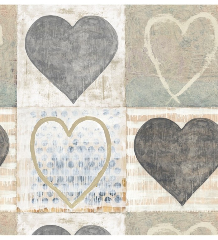 Papel pintado infantil de corazones  - Easy Love 128040