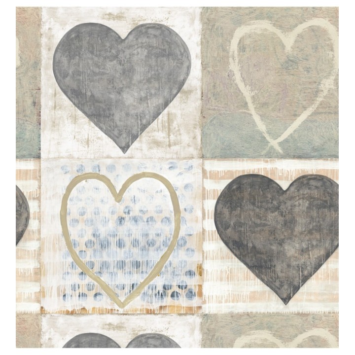 Papel pintado infantil de corazones  - Easy Love 128040