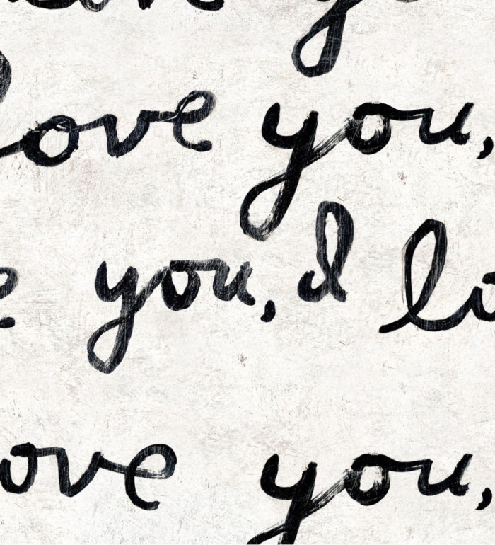 Papel pintado mensajes de amor blanco y negro - Love Confession 128041