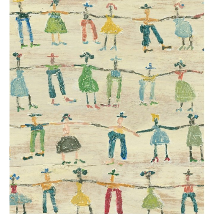 Papel pintado dibujo infantil personas agarradas de la mano - We are the World 128042