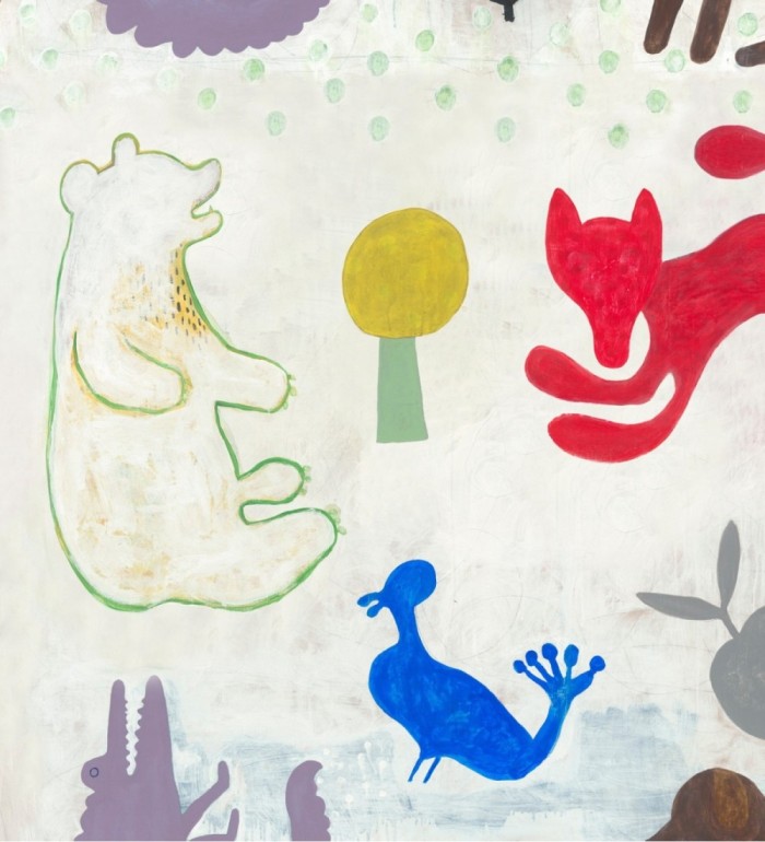 Papel pintado dibujo infantil animales - Fox Tale 128044