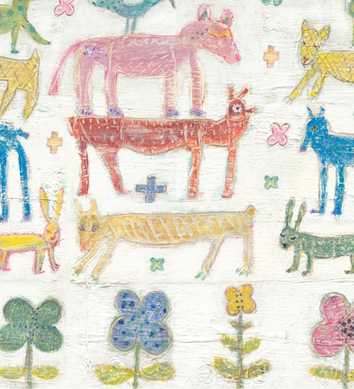 Papel pintado infantil dibujos de animales - Peter Farm 128045