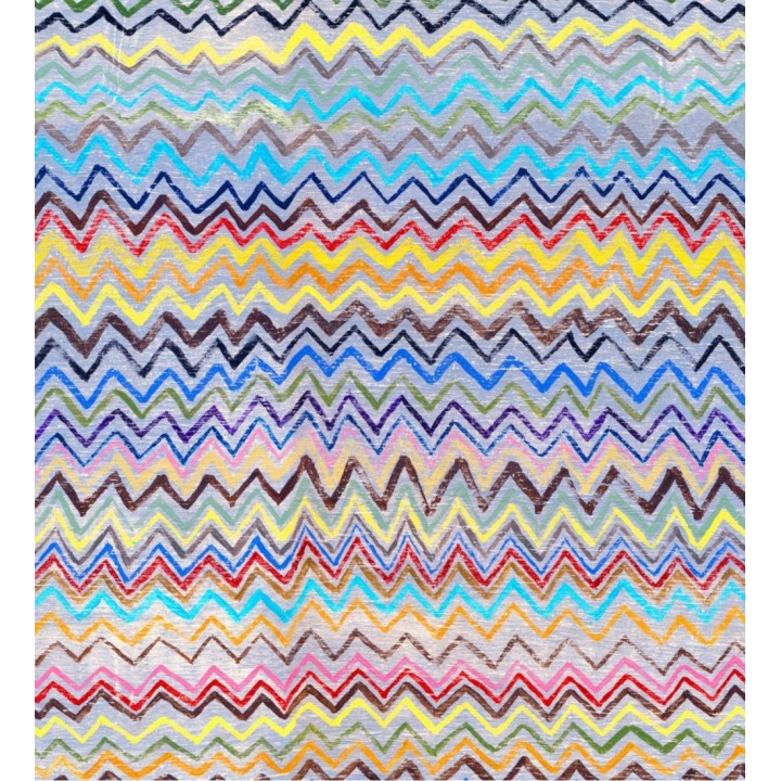 Papel pintado rayas zig zag de colores - Axel Pulse 128047