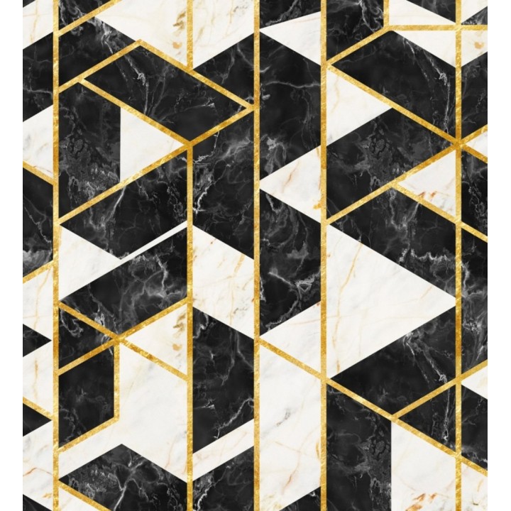 Papel pintado geométrico efecto mármol art decó - Endless Lux 128050