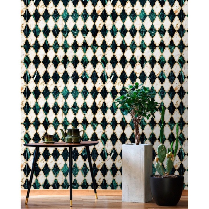 Papel pintado celosías elegantes estilo art decó - Viper Glam 128054