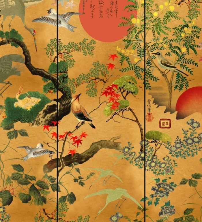 Papel pintado jardín oriental - Hiroko 128059