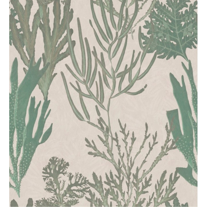 Papel pintado vegetación del fondo marino tonos verdes - Nasau Water 128064