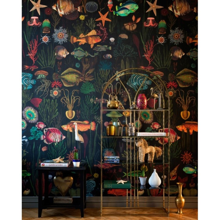 Papel pintado acuario moderno fondo oscuro - Blade Aquarium 128068