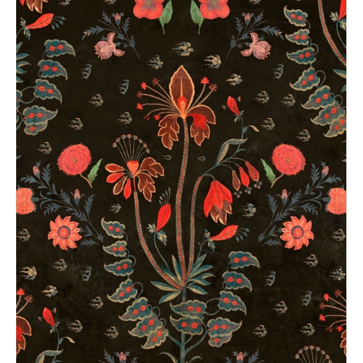 Papel pintado flores japonesas fondo oscuro - Aiko Garden 128074