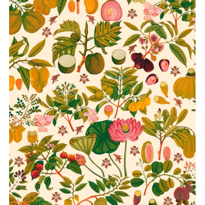 Papel pintado jardín floral moderno fondo claro - Ava Garden 128079