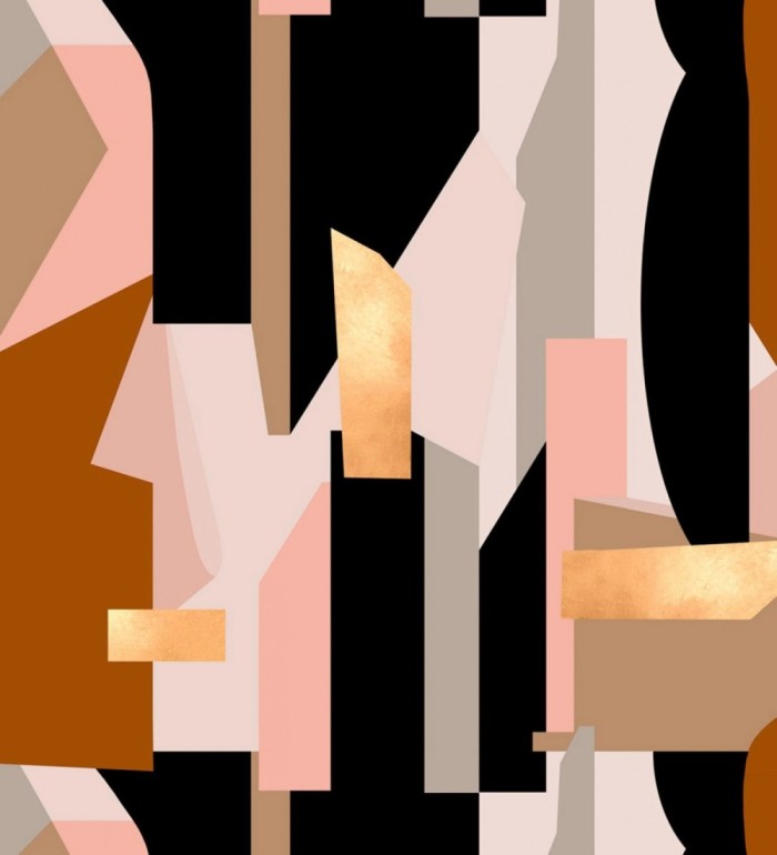 Papel pintado abstracto estilo art decó - Muler 128097